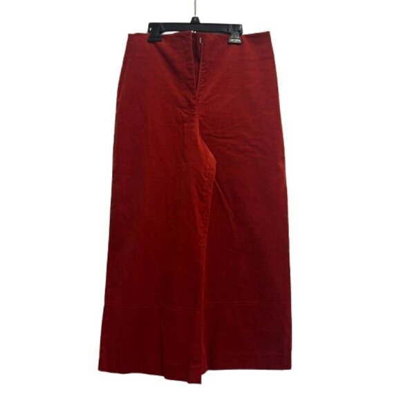 Gianni Bini Maureen Red Spice Corduroy High Rise Crop Pants Women’s Size 4 - Picture 2 of 13